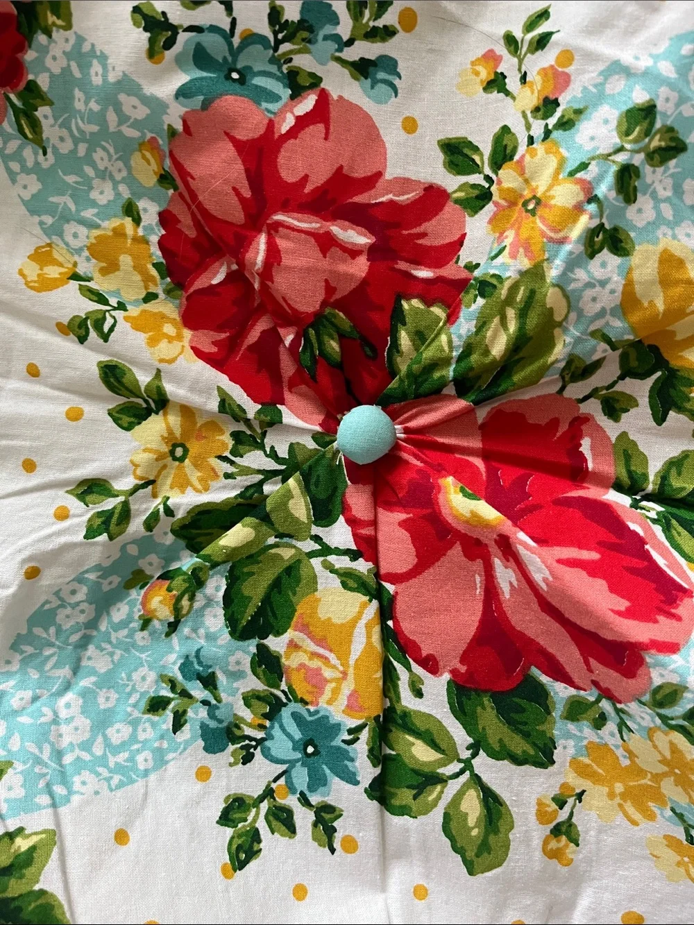 2 Pioneer Woman King Vintage multi floral pillow shams reversible cotton New